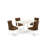  Rectangular Solid Wood Top with Butterfly Leaf Dining Table Set-827169377-827169383-809596271