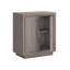 Armoire de rangement en bois au design fonctionnel, gris moyen