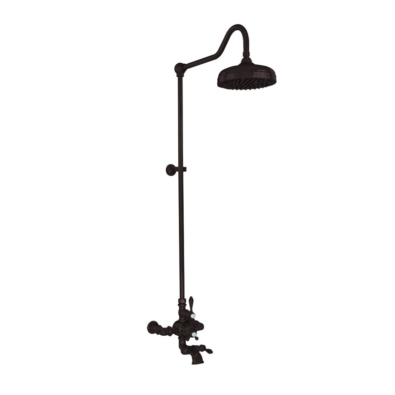 Système de douche thermostatique avec bec de baignoire par Strom Living P0903Z, Bronze frotté à l'huile