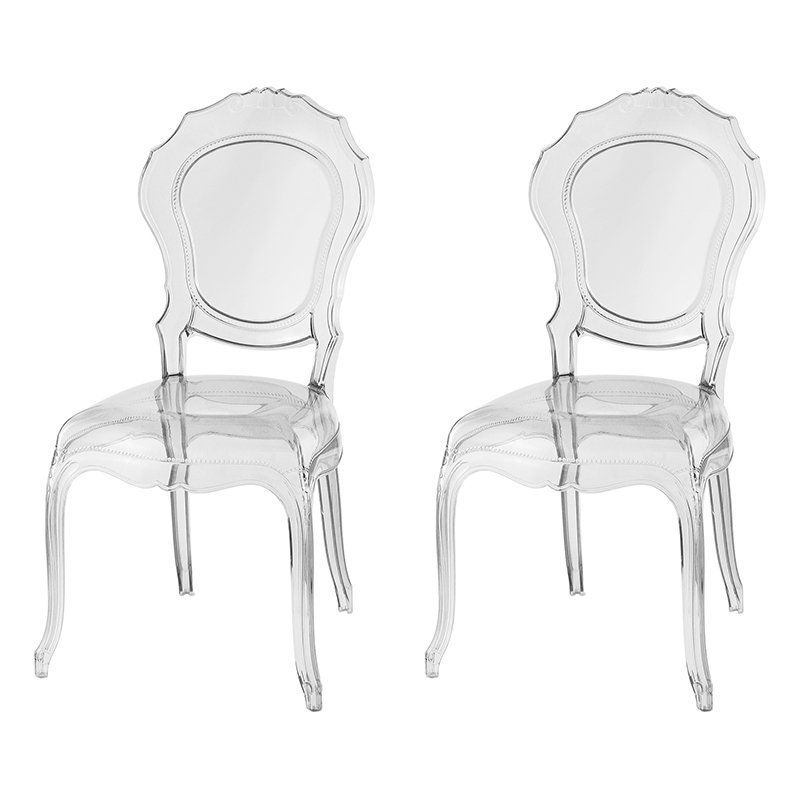 Belle Epoque Modern Dining Chair – Upholstered Armless Seat with Plastic Legs UrbanMod 