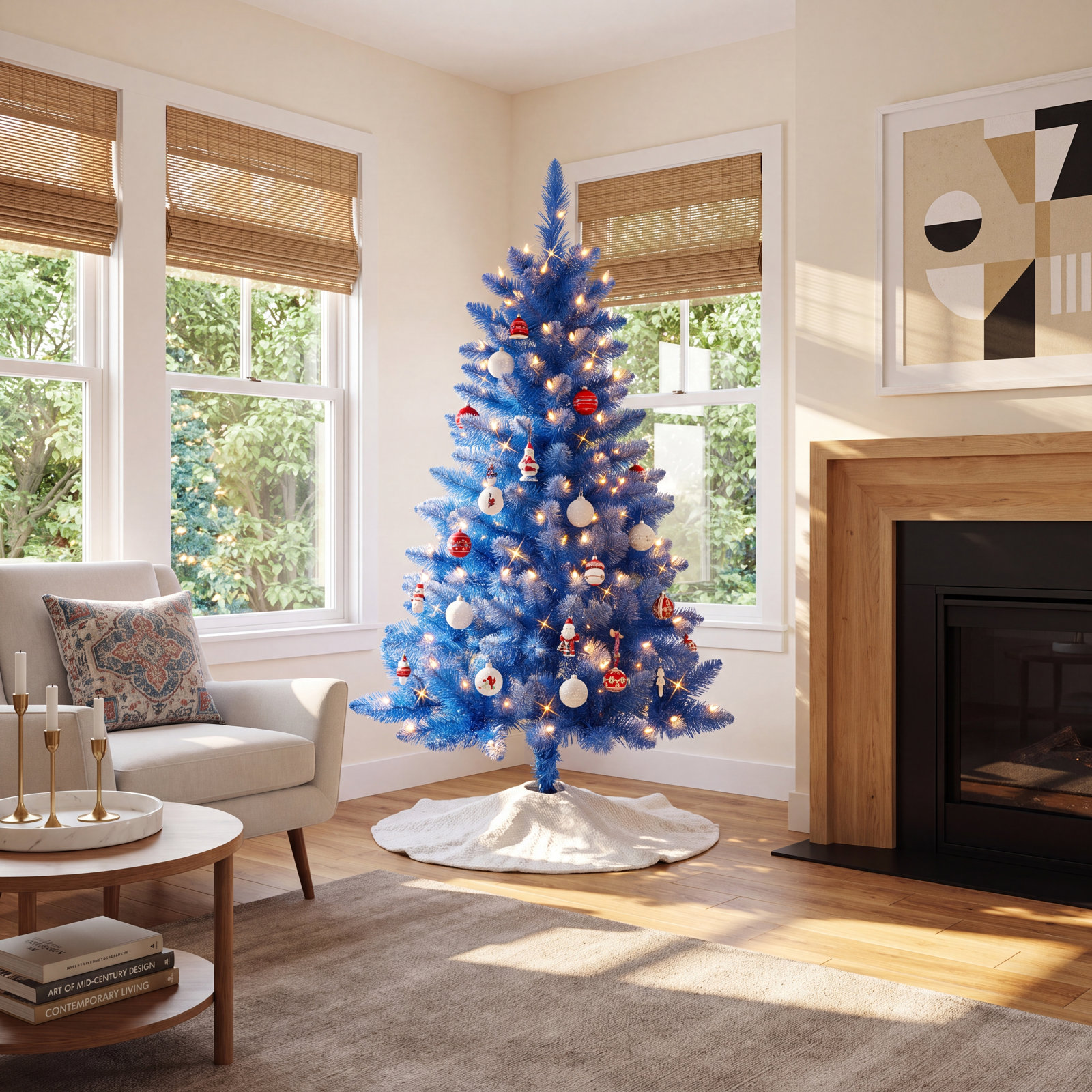 48' Lighted Artificial Spruce Christmas Tree