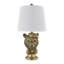 Lampe de table ours en résine dorée 23 "avec lunettes et abat-jour en lin-953712628-953712629