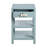 1 Drawer, 2 Shelf Turquoise Blue Coastal Accent End Table