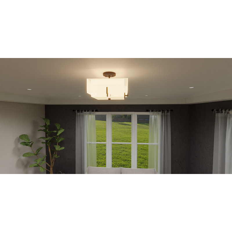 Fabric Semi Flush Mount