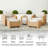 Tiaka 2-Person Swivel Outdoor Swivel Seating Group with Ottomans -36039112-36039113