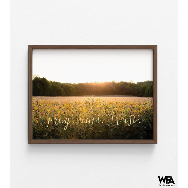 «Pray-Wait-Trust» par Donnie Quillen, impression d'affiche de prière, Trust God Decor, idée de cadeau de salon chrétien, impression de photo de paysage