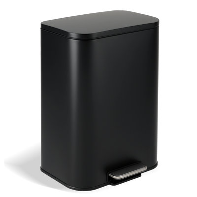 13.0 Gallon Stainless Steel Step Trash Can with Soft-Close Lid