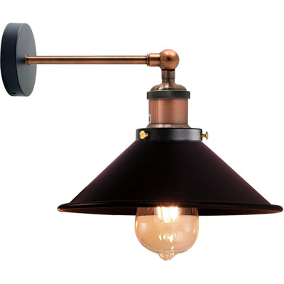 Industrial Cordless Wall Lights Angle Adjustable Wall Mounted Light Industrial Adjustable Arm Metal Wall Sconce for Kitchen Bathroom Bedroom Living Room Hallway