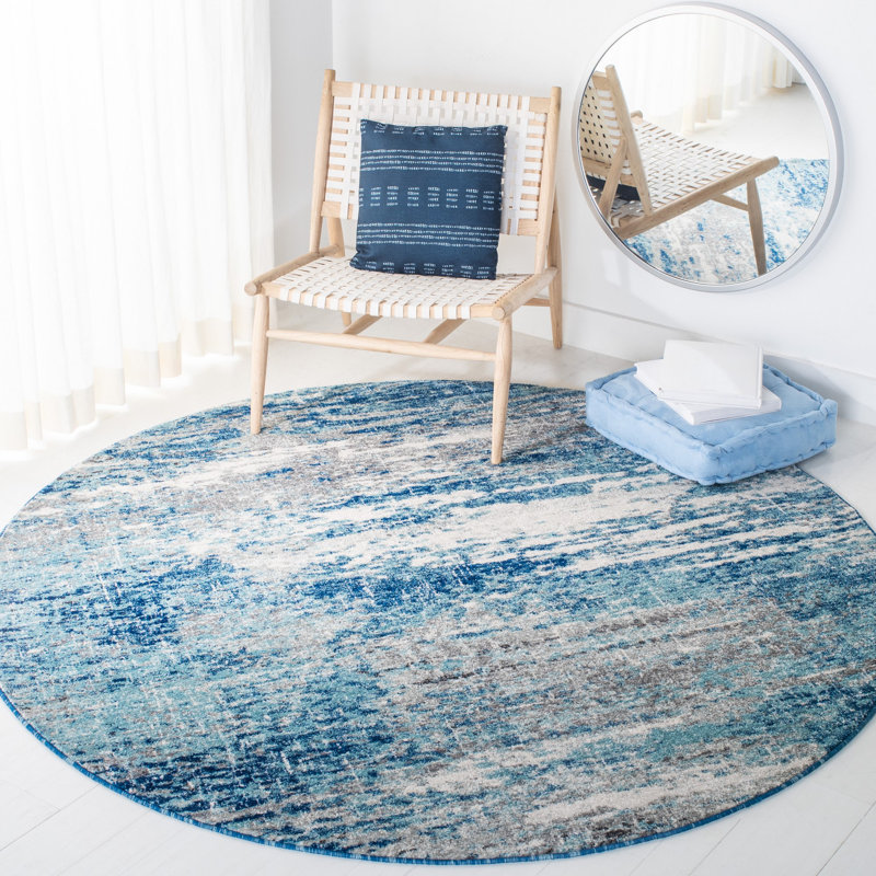 Evoke Performance Abstract Rug, Round 6'7"