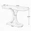 Console 40 po, table de vestibule étroite avec base géométrique-133524643-133524647-133524645