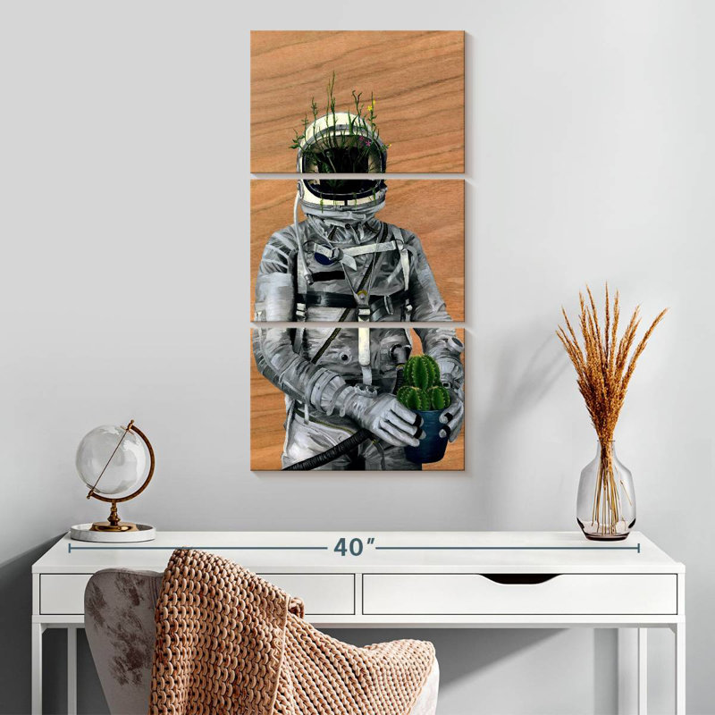 Spaceman Cacti, 32" H x 15" W