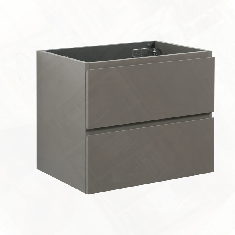 Armoire murale avec deux tiroirs écologiques pré-assemblés, Gris