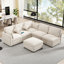 Canapé modulaire 86,6 po Canapé modulaire en forme de U Canapé-lit Canapé en forme de L avec repose-pieds mobile et deux ports USB-1385742154