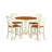 3 Piece Counter Height Dining Table Set Contains a Round Wooden Table with Pedestal and 2 Kitchen Dining Chairs, Buttermilk & Cherry-1157890556-1136093202-1280078625