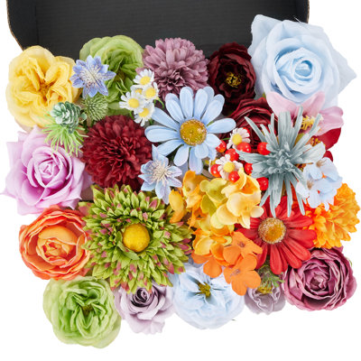 Boîte combinée de fleurs artificielles pour bricolage mariage bouquet de douche