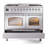 ILVE Nostalgie II Series 40 inch Dual Fuel Range with 6 Sealed Burners, Griddle (Glass Door)-99299499-99299491