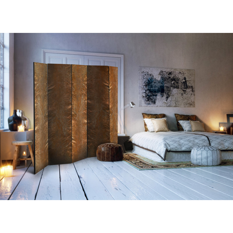 225cm W x 172cm H 5 - Panel Wood Folding Room Divider