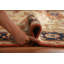 Tapis indien en laine orange à motif géométrique traditionnel 9 x 12