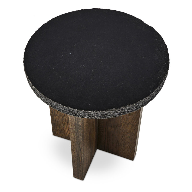 Mezes Nesting End Table-Large-Natural Basalt