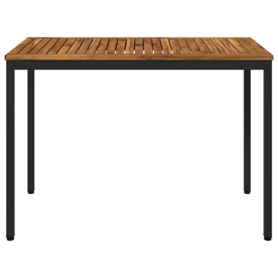 Acacia Dining Table with Steel Base