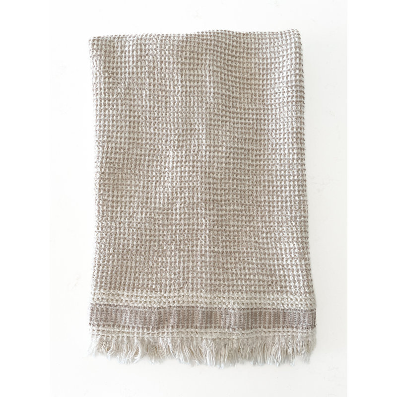 Waffle Bath Towel, Beige