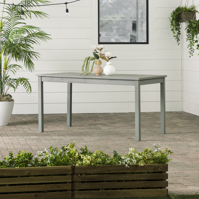 Table de salle à manger en bois d'acacia Alfonsi, Gris délavé