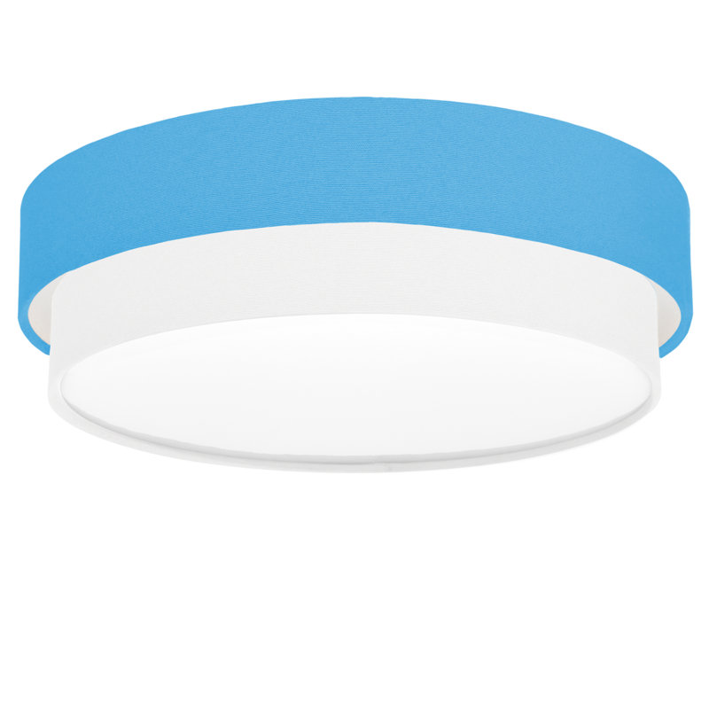 Avory Flush Mount, Turquoise / White