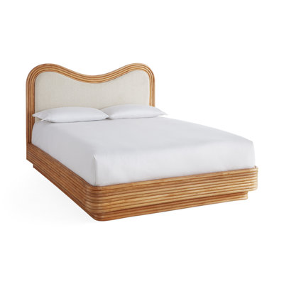 Riviera Upholstered Queen Scalloped Bed