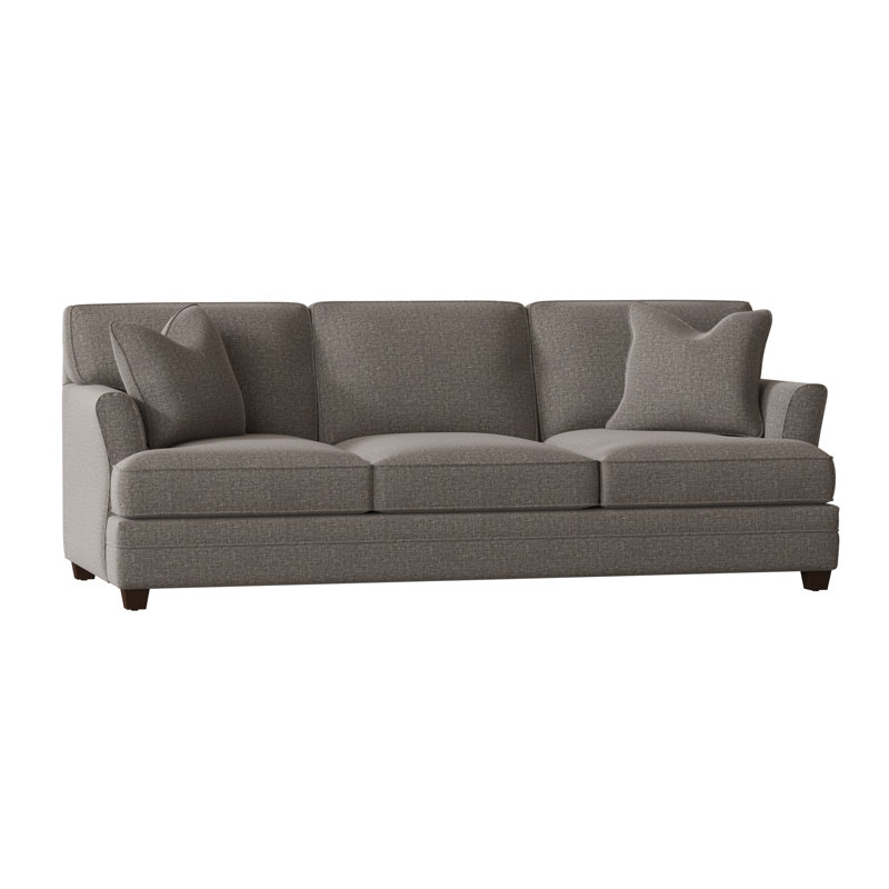 Harriss Upholstered 91'' Sofa, Drusky Charcoal Sustain® Basketweave