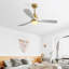 Ventilateur de plafond d'intérieur de 52 pouces avec lumière à DEL à intensité variable et télécommande à 6 vitesses pour 3 pièces