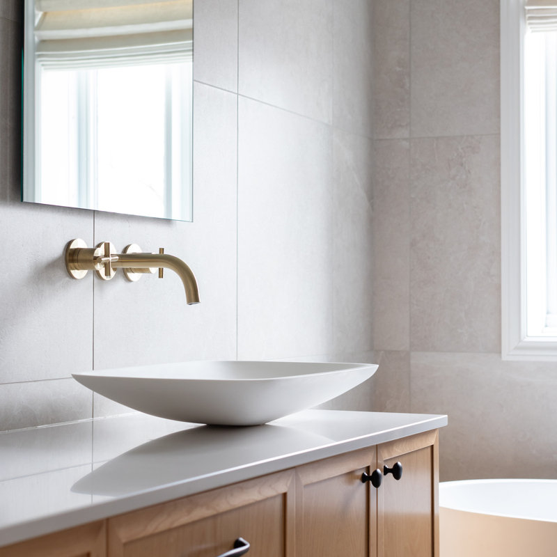 AGUA CANADA Francesca 15.15'' White Solid Surface Rectangular Bathroom Sink