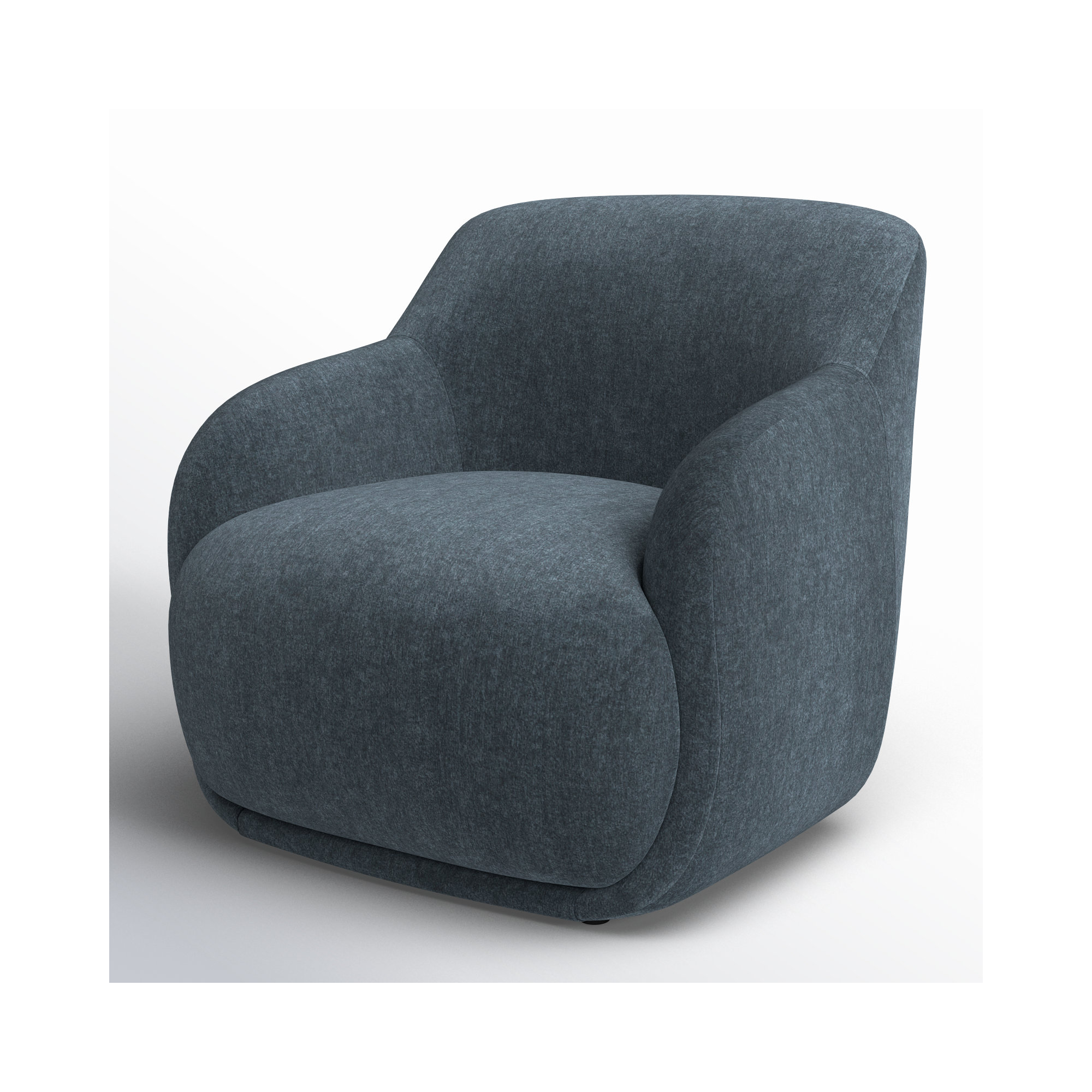 Laci Lounge Chair, Slate Blue Chenille