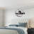 23" Modern Wall Mount Ceiling Fan with LED Light and Remote, 6 Speeds DC Motor Reversible Plug In Wall Ceiling Fan