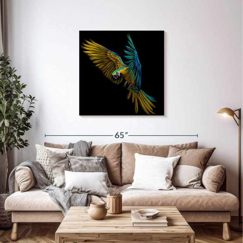 Crowle Wild Macaw, 36" H x 36" W