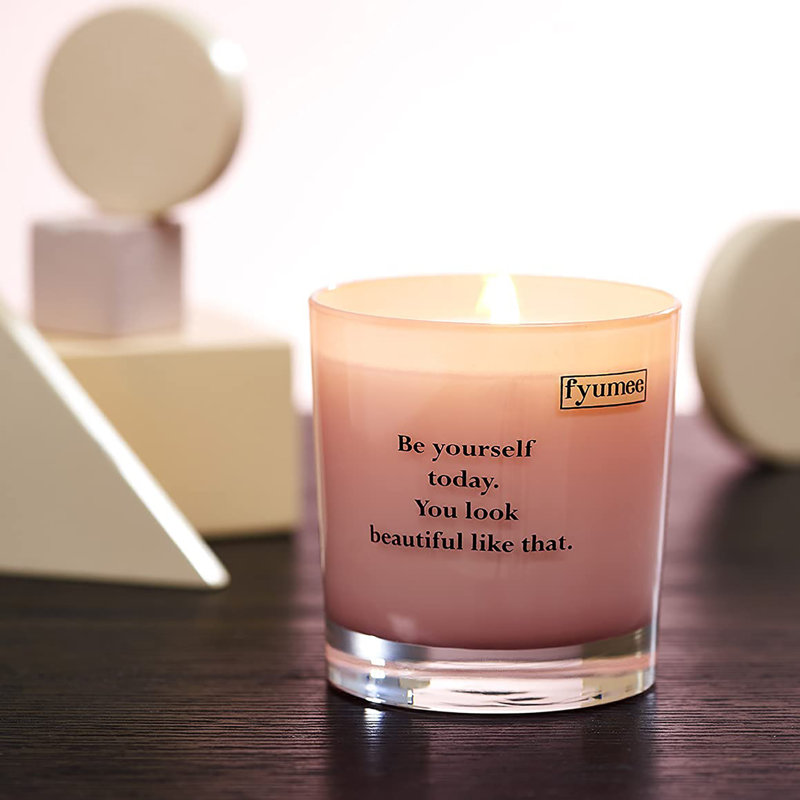 Pink Rose Scented Jar Candle