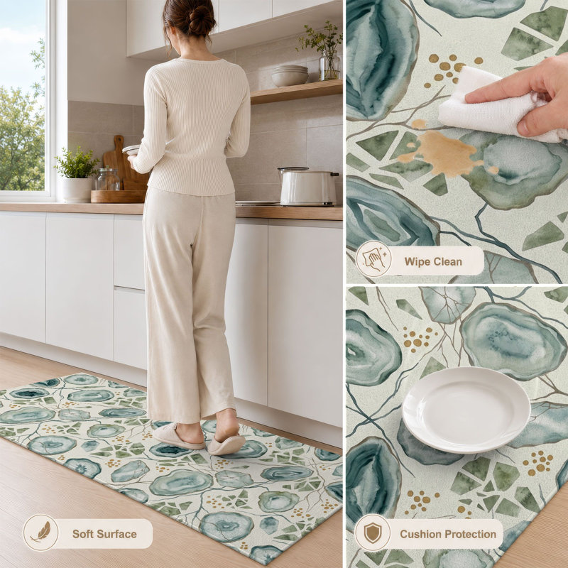 Geode Pattern Non-Slip Washable Kitchen Mats