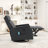 24.8" Wide Modern Manual Swivel Rocking Small Recliner Chair With 8-Point Massage Heating & Side Storage Pocket