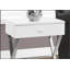 Élégante table d'appoint en métal chromé et blanc brillant avec tiroir de rangement pour les espaces de vie modernes-2074738106