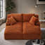 Méridienne double compressible avec porte-gobelets - aucun assemblage, causeuse moelleuse moderne pour une détente intérieure-619327786