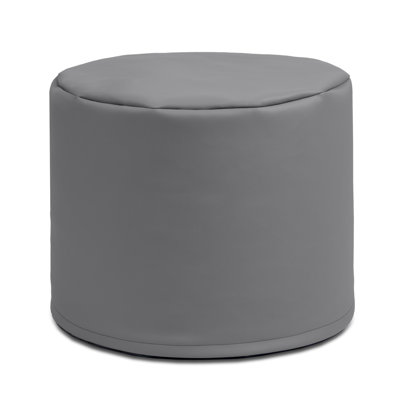 Jaxx Mallo Jr Vinyl Pouf - Collaborative Soft Seating For Young Active Learners, Sensory Rooms And Modular Classrooms, Charcoal