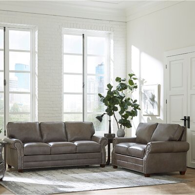 Pedigo 2 Piece Leather Sleeper Living Room Set -  Canora Grey, 76492A6EE2554C50B34A3FBE2BD1C2E1