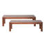 Banc 2 en bois rustique de 62,26 po - Style classique, style robuste