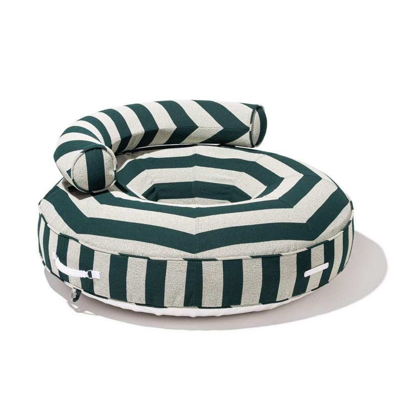 Canvas Pool Ring, Terry Green Stripe