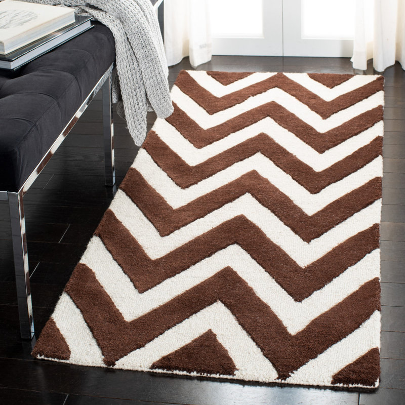Tapis en laine touffeté à la main Sanyla, Tapis de couloir 2 pi 6 po x 6 pi