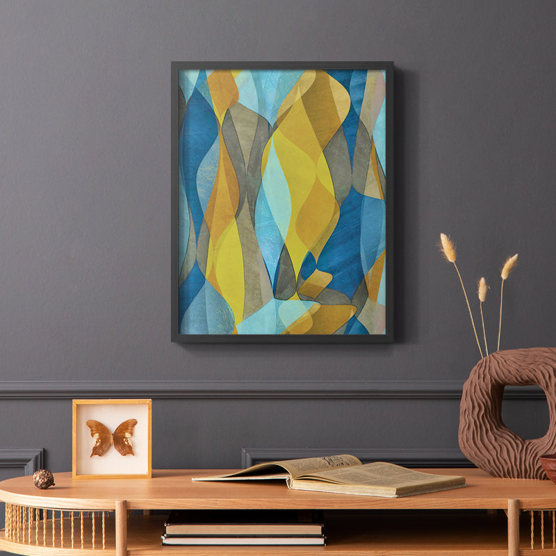 «Colorful Cascade II», reproduction encadrée - bois massif, H 28 po x l 22 po, Noir