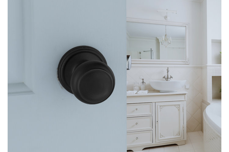 Colonial Privacy Door Knob with Round Rosette