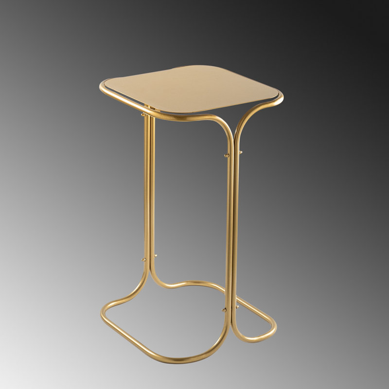 Glorias End Table, Gold, Gold
