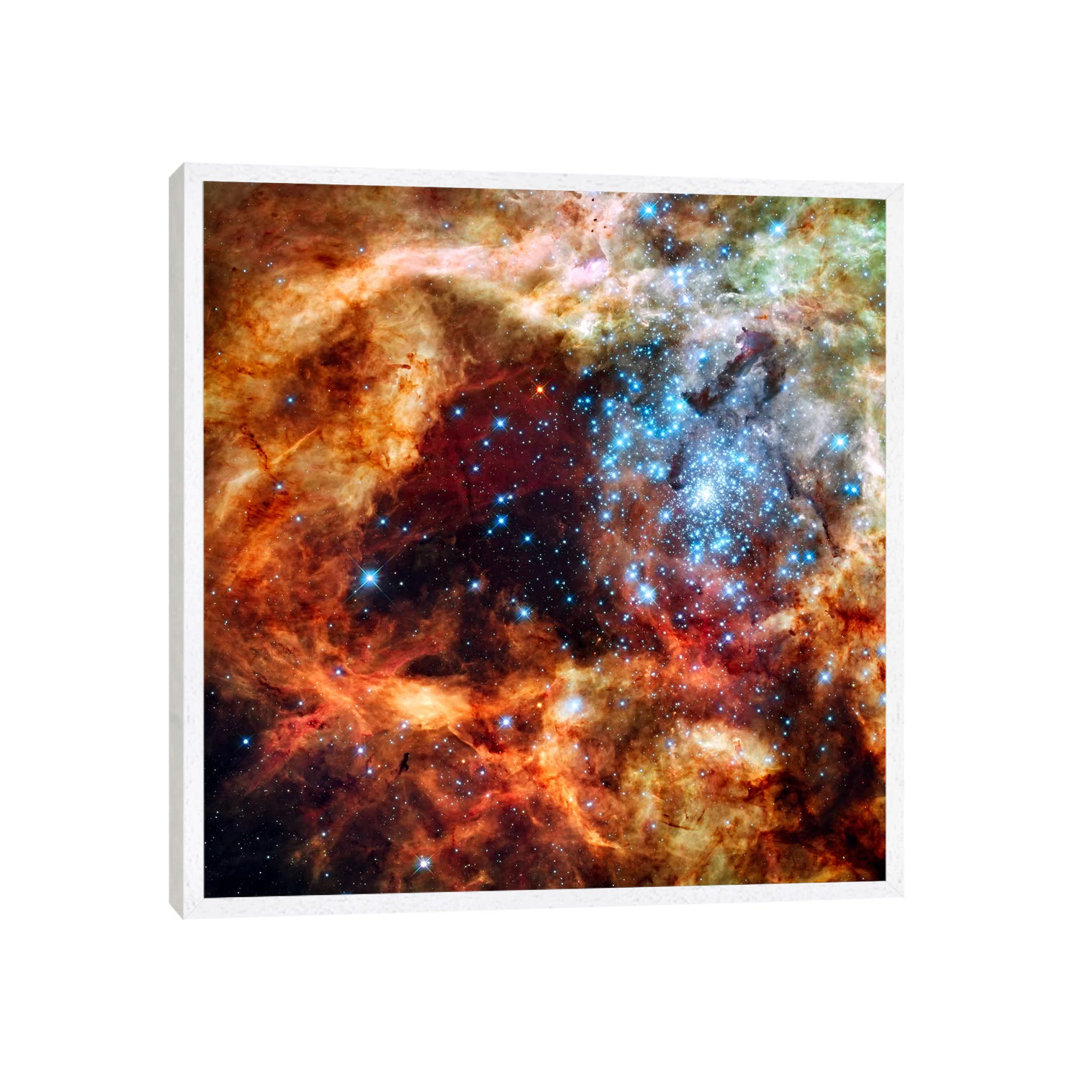 R136 Star Cluster (Hubble Space Telescope) - Floater Frame Print on Canvas