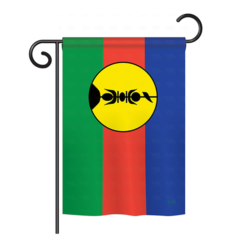 Drapeau de maison / jardin en polyester New Caledonia, H 40 po x l 28 po