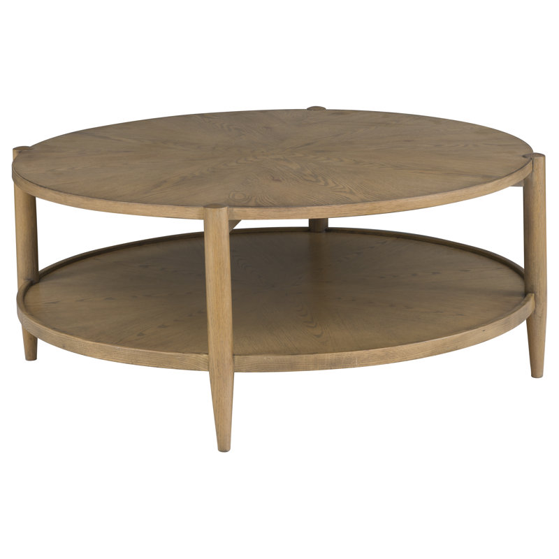 Maxwell Round Cocktail Table, Sunlit Oak